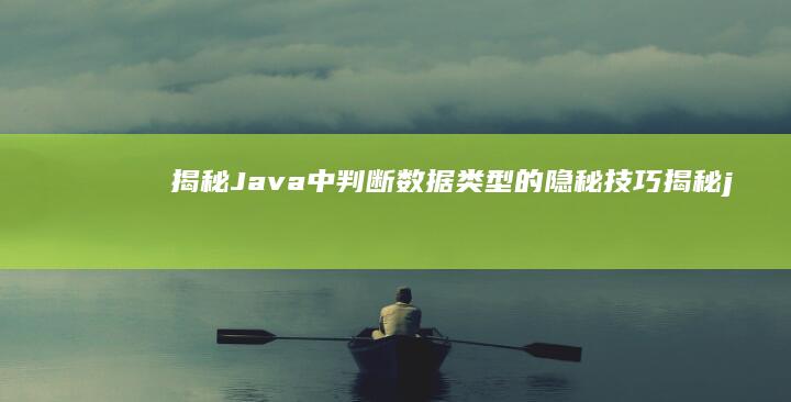 揭秘 Java 中判断数据类型的隐秘技巧 (揭秘java虚拟机度云下载)