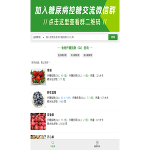 食物升糖指数GI值升糖负荷GL值查询,食物血糖生成指数查询,升糖指数表,食物热量查询,升糖指数速查,糖尿病怎么吃