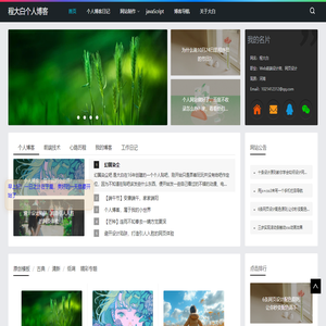 程大白个人博客