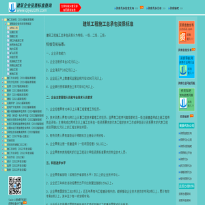 2022年最新建筑资质标准
